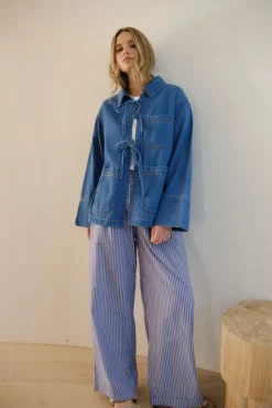 Ceres Life Tie Denim Jacket - Fresh Indigo