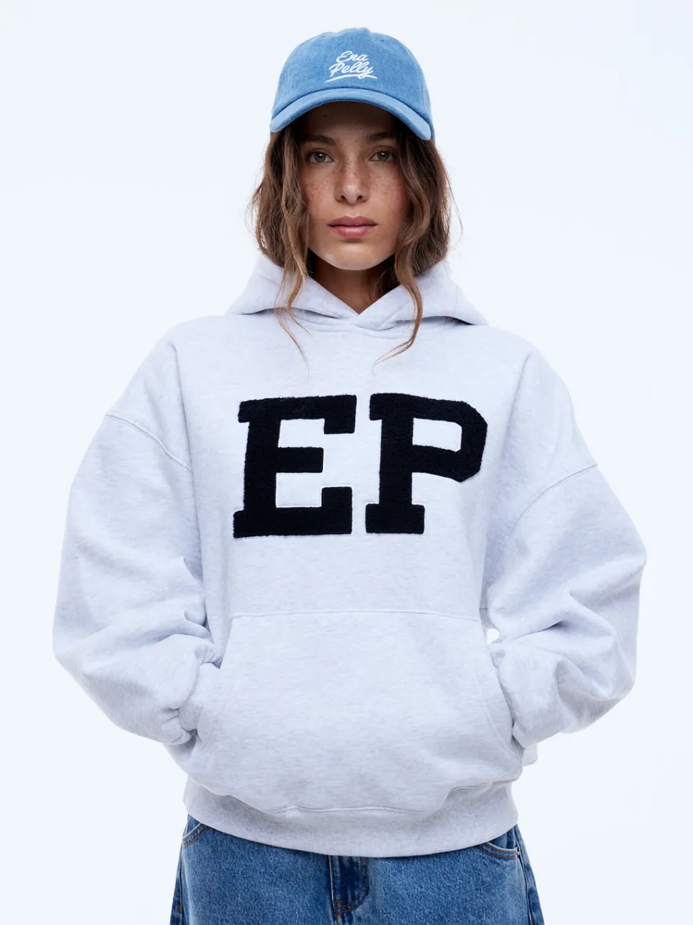 Ena Pelly EP Hoodie - White Marle