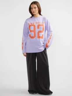 Ena Pelly Flame Jersey Long Sleeve Tee - Pink