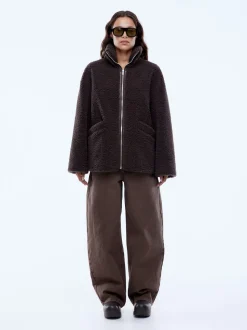 Ena Pelly Jayla Teddy Jacket- Espresso