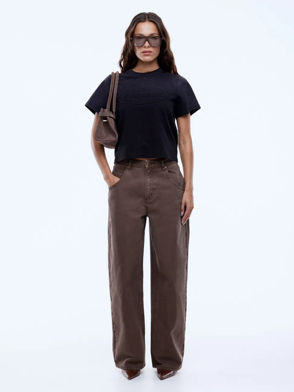 Ena Pelly Leesa Denim Jean - Washed Mocha