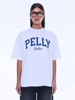 Ena Pelly Sophia Relaxed Tee - White Marle/Pelly Studios
