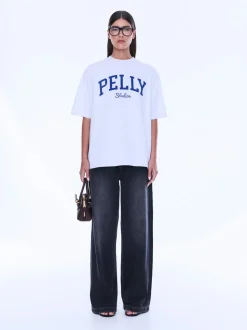 Ena Pelly Sophia Relaxed Tee - White Marle/Pelly Studios