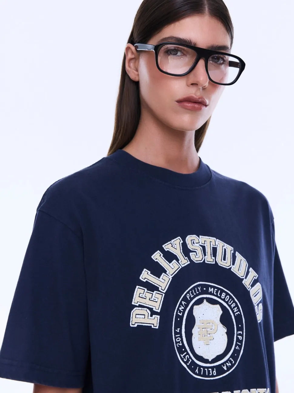 Ena Pelly Sophia Relaxed Tee - Washed Ink/Pelly Studios