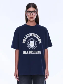 Ena Pelly Sophia Relaxed Tee - Washed Ink/Pelly Studios
