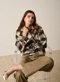 Esmaee Ridder Coat - Brown/Grey Check