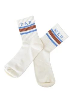 FAR MER Crew Socks - Cream