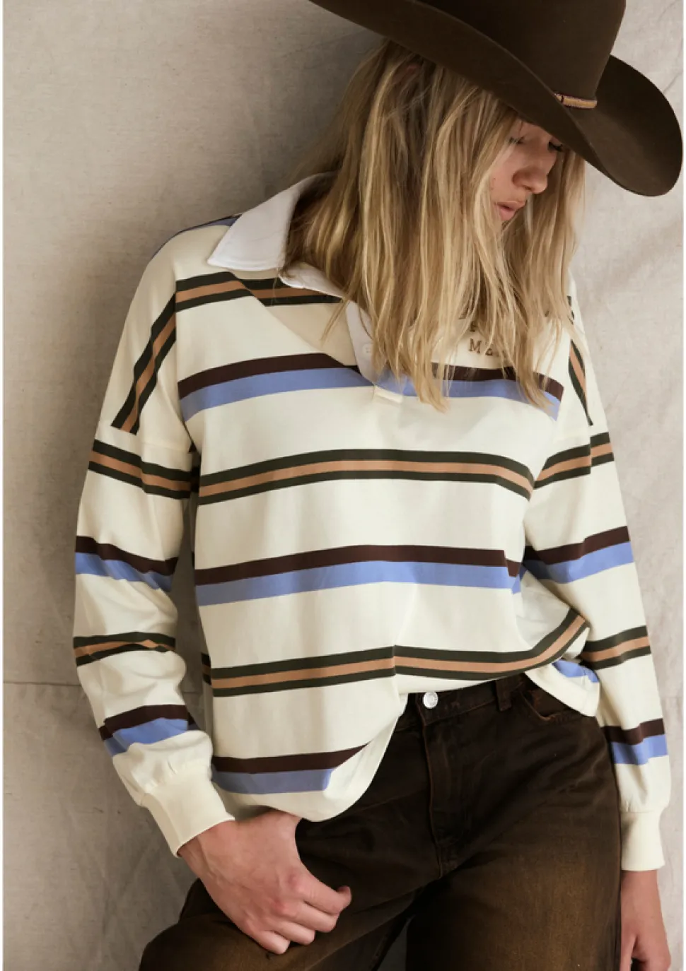 FAR MER Jersey - Blue/Brown