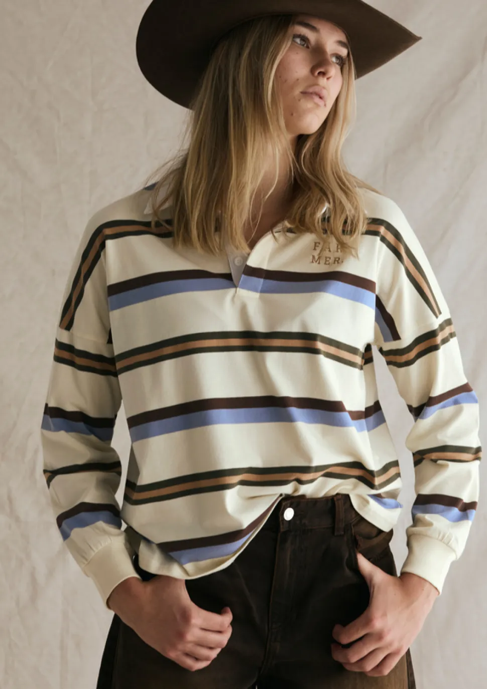 FAR MER Jersey - Blue/Brown