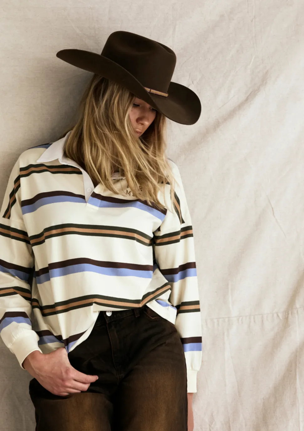 FAR MER Jersey - Blue/Brown