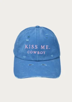 FAR MER Kiss Me Cowboy Cap - Blue