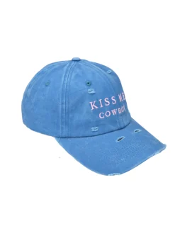 FAR MER Kiss Me Cowboy Cap - Blue
