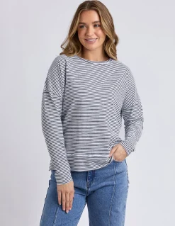 Foxwood Eddie Stripe Top - Black