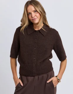 Foxwood Fernie Button Knit - Coffee