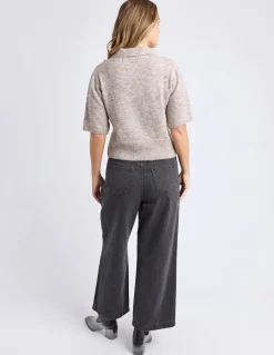 Foxwood Fernie Button Knit - Oat