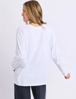 Foxwood Simplified Long Sleeve Tee - White