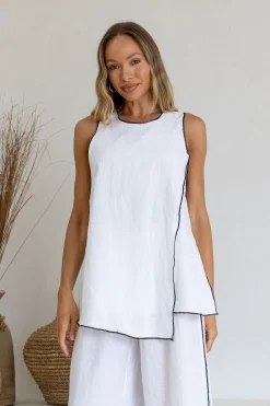 Free Angel Ventilata Top - White with Black Trim