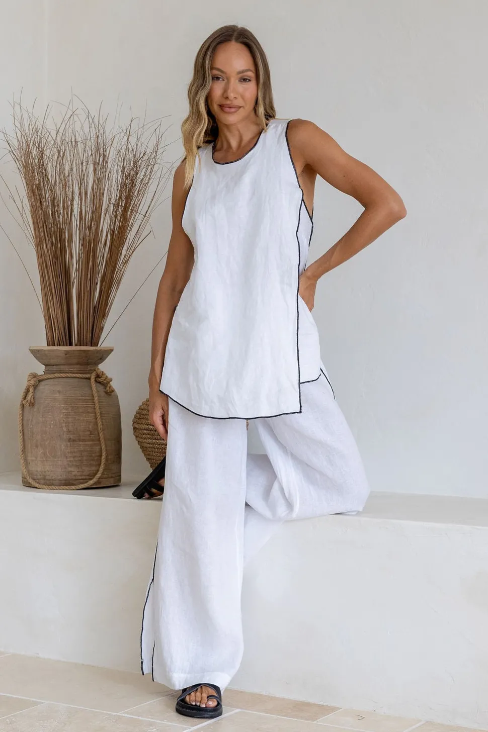 Free Angel Ventilata Top - White with Black Trim