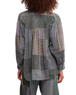 Free People Night After Night Shirt - Chambray Combo