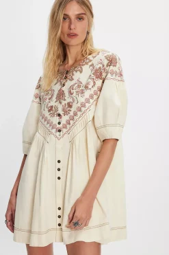 Free People Orson Mini Dress - Ivory Combo