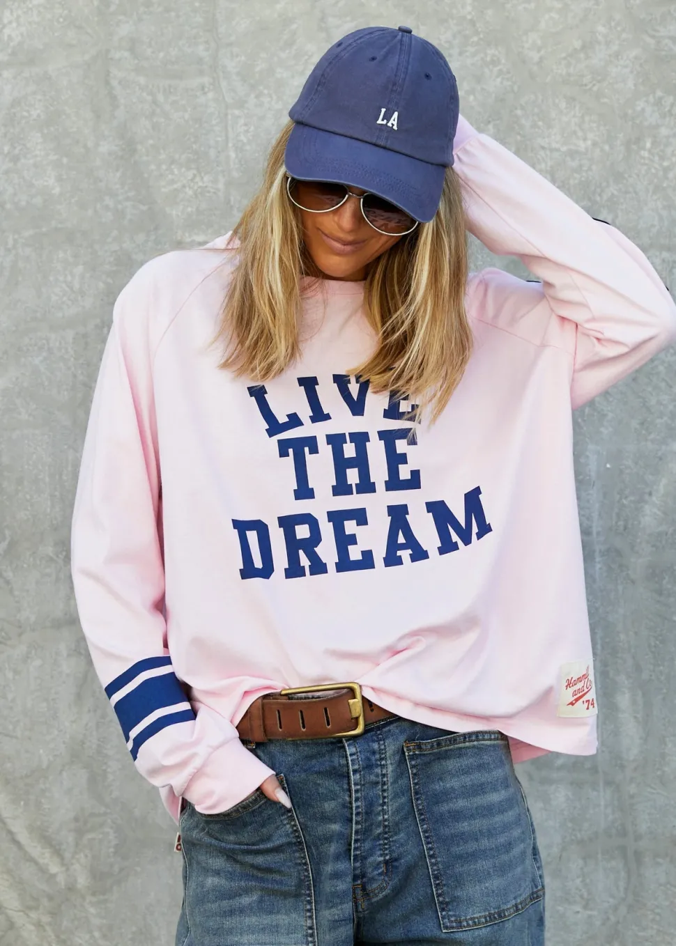 Hammill & Co Live The Dream Long Sleeve Tee - Pink