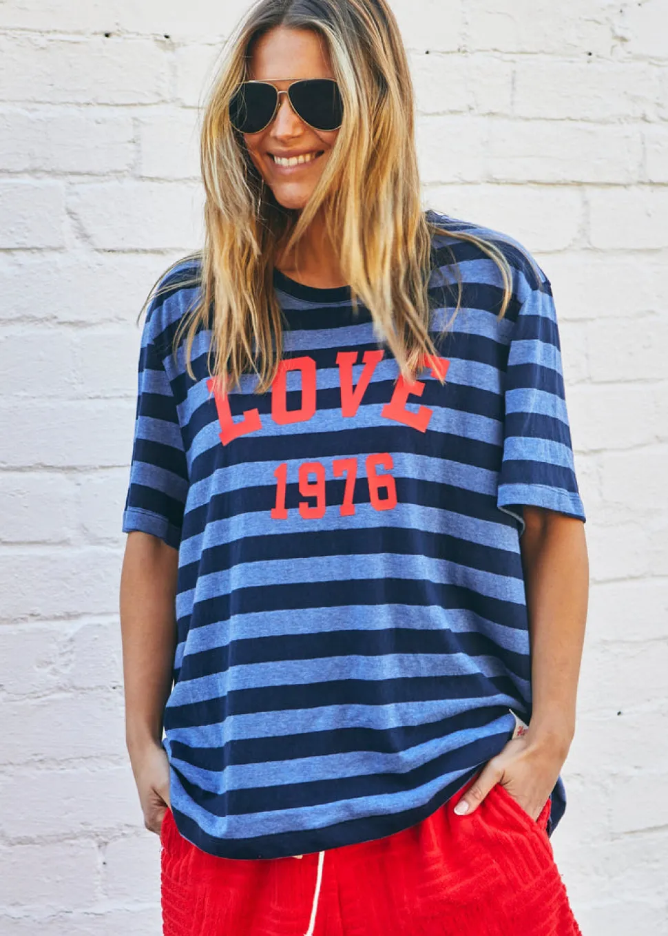 Hammill & Co Stripe Retro Tee - Navy