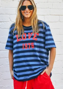 Hammill & Co Stripe Retro Tee - Navy