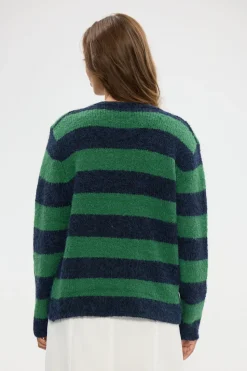 Holiday Chiara Stripe Knit - Green Multi Stripe