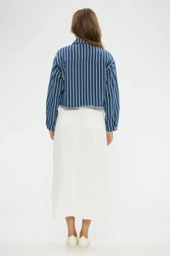 Holiday Nori Denim Jacket - Blue W White Denim