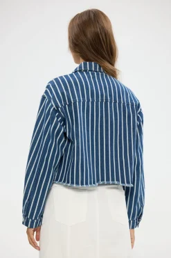 Holiday Nori Denim Jacket - Blue W White Denim