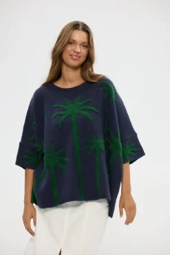 Holiday Palm Cove Knit - Navy