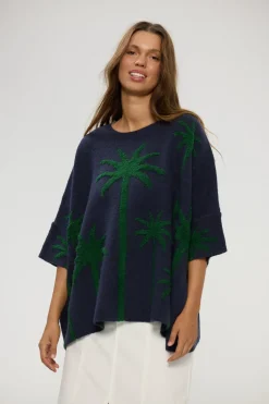 Holiday Palm Cove Knit - Navy