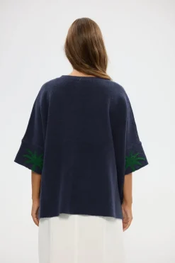 Holiday Palm Cove Knit - Navy