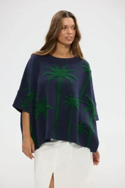 Holiday Palm Cove Knit - Navy
