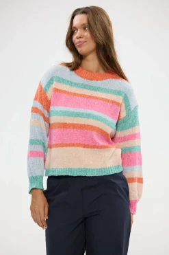 Holiday Tarn Knit - Pink Multi Stripe