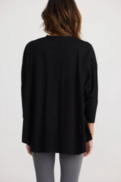Home Love Unwind Top - Black