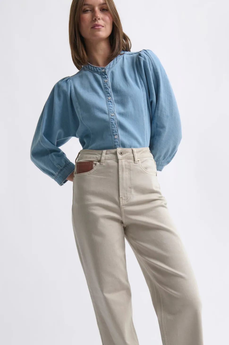 Kireina Bonnie Jean Leather Pocket - Sand