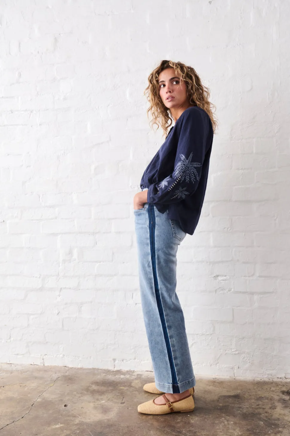 Kireina Freya Jean Side Panel - Waterfall