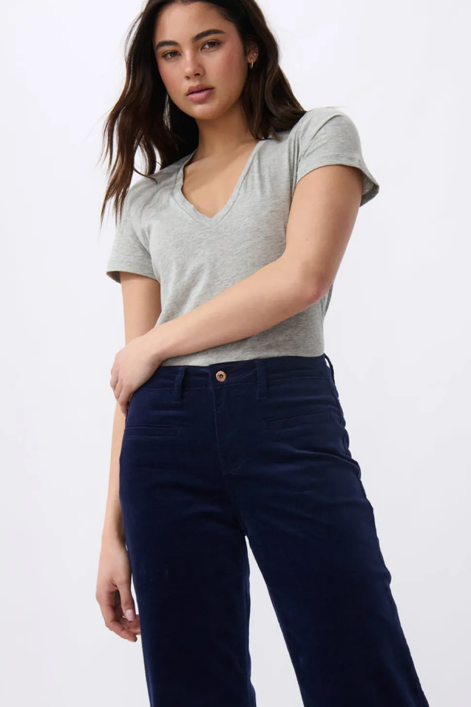 Kireina Freya Velvet Jean - Navy