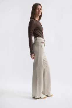 Kireina Harper Jean Leather Pocket - Sand