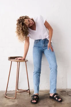 Kireina Vacay Jean Long- 70's blue