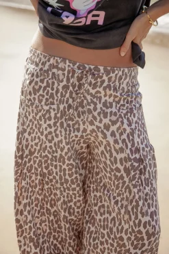 Palm Collective Barrel Pants - Leopard