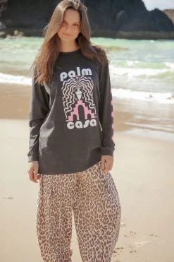 Palm Collective Barrel Pants - Leopard