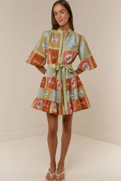 Palm Noosa Ruba Mini Dress - Maya Tile
