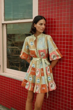 Palm Noosa Ruba Mini Dress - Maya Tile
