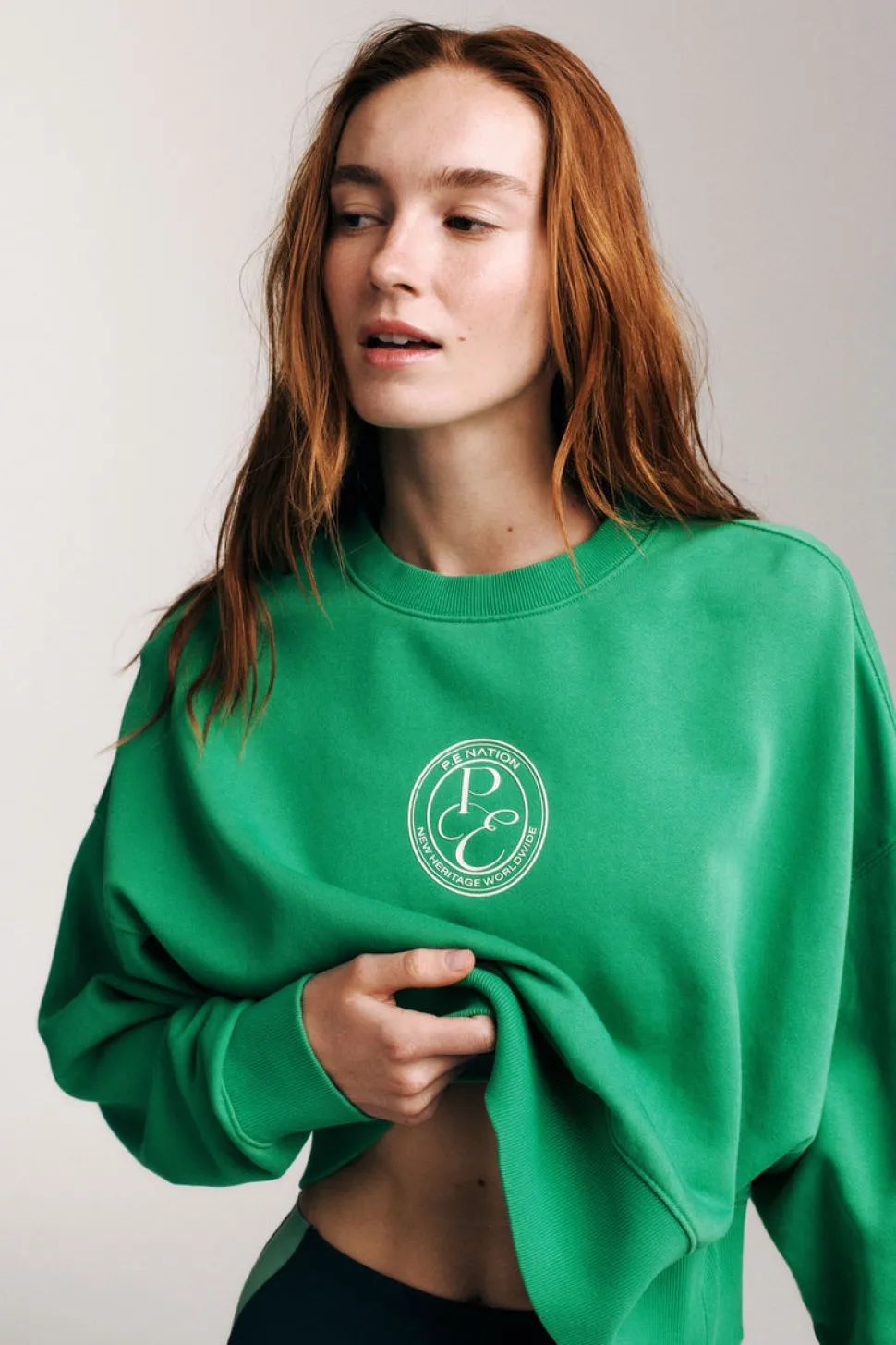 P.E Nation Exposition Sweat - Washed Kelly Green
