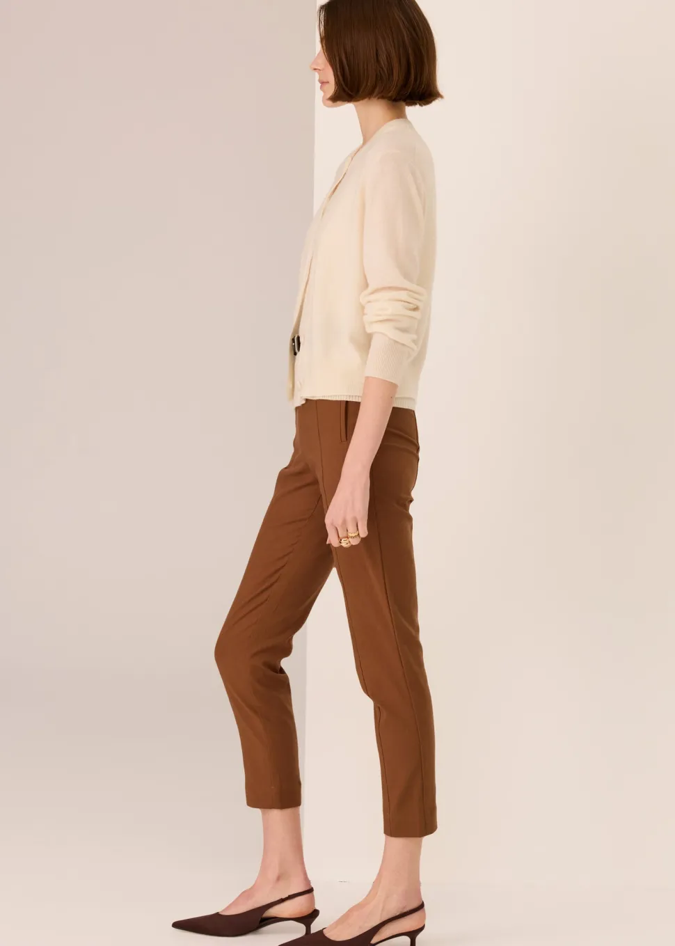 POL Delta Cigarette Pant - Toffee