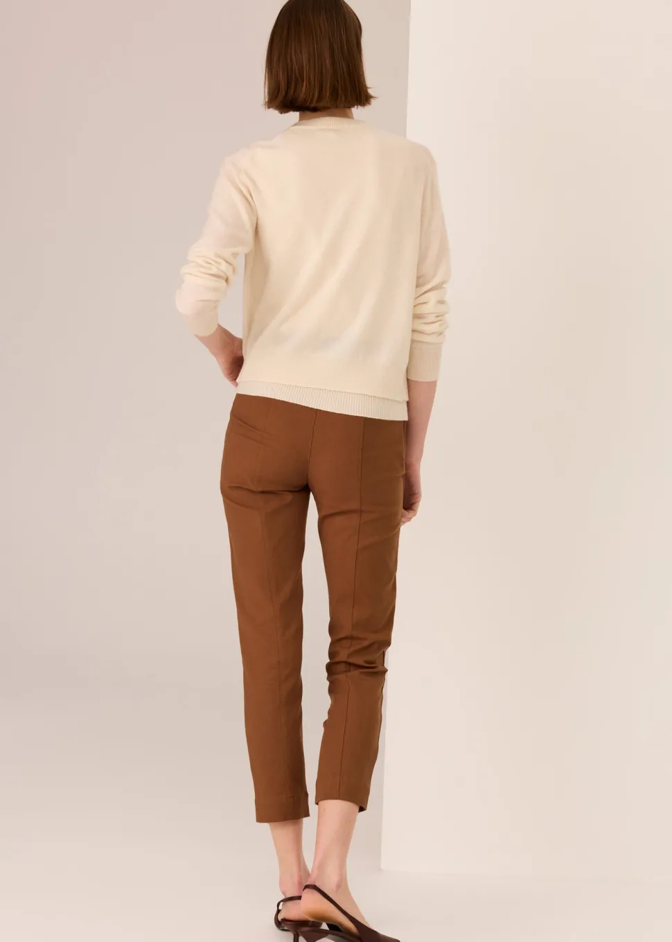 POL Delta Cigarette Pant - Toffee