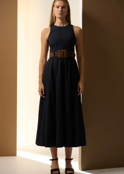 POL Odette Dress Belted - Ink