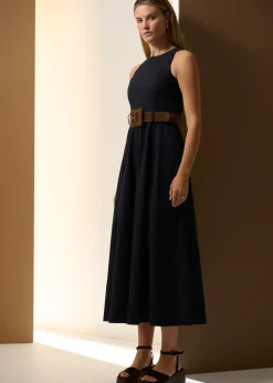 POL Odette Dress Belted - Ink